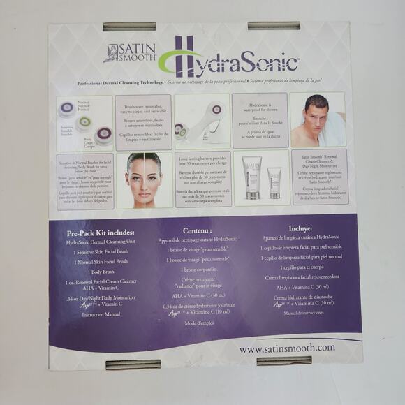 Hydrasonic satin smooth professional dermal cleansing NIB - Picture 3 of 5